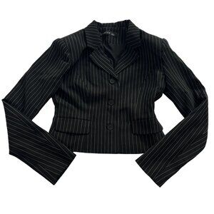 Lioness Black Pinstripe Blazer